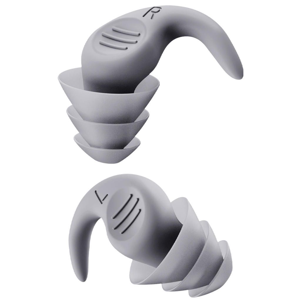 Noise Reduction Ear Plugs Silicone Sound Blocking For Sleep Grey