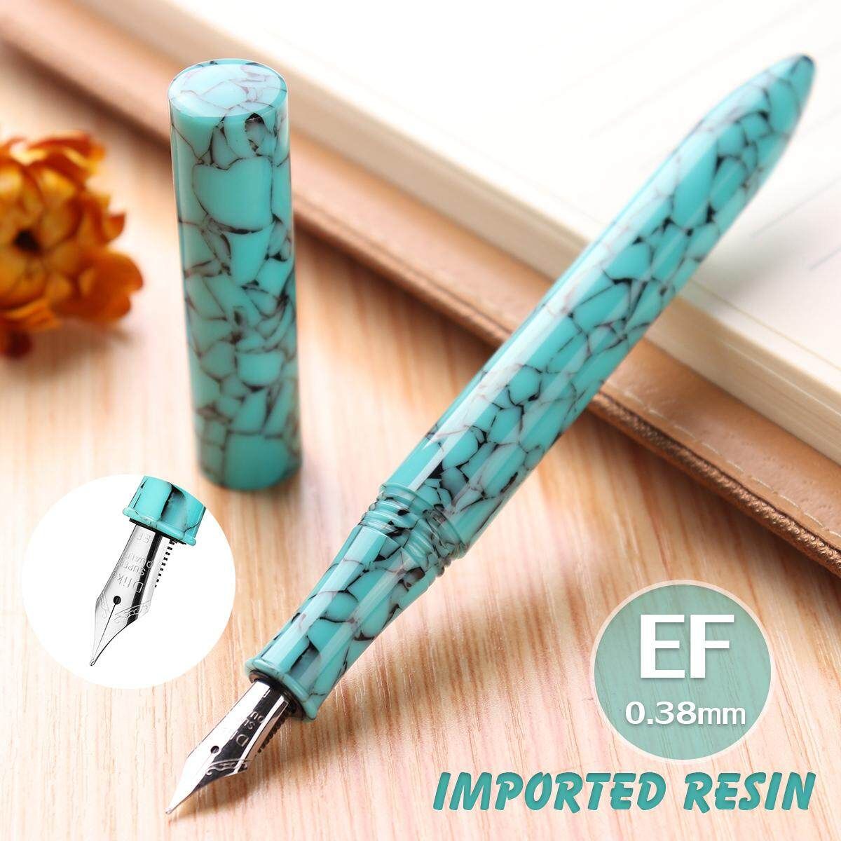 DELIKE Brand Resin Blue Material Fountain Pen Calligraphy Nib EF Write Stupid