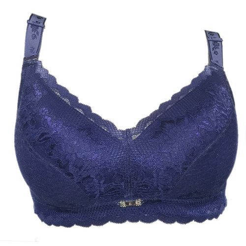 8748Seamless Mastectomy Bra Comfort Pocket Bra For Silicone Breast Forms Artificial Breast Cover Brassiere Underwear48(#Blue) HON