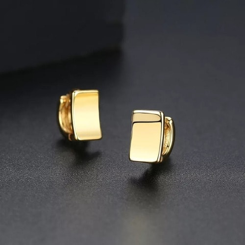 Geometric Stud Earrings- Gold