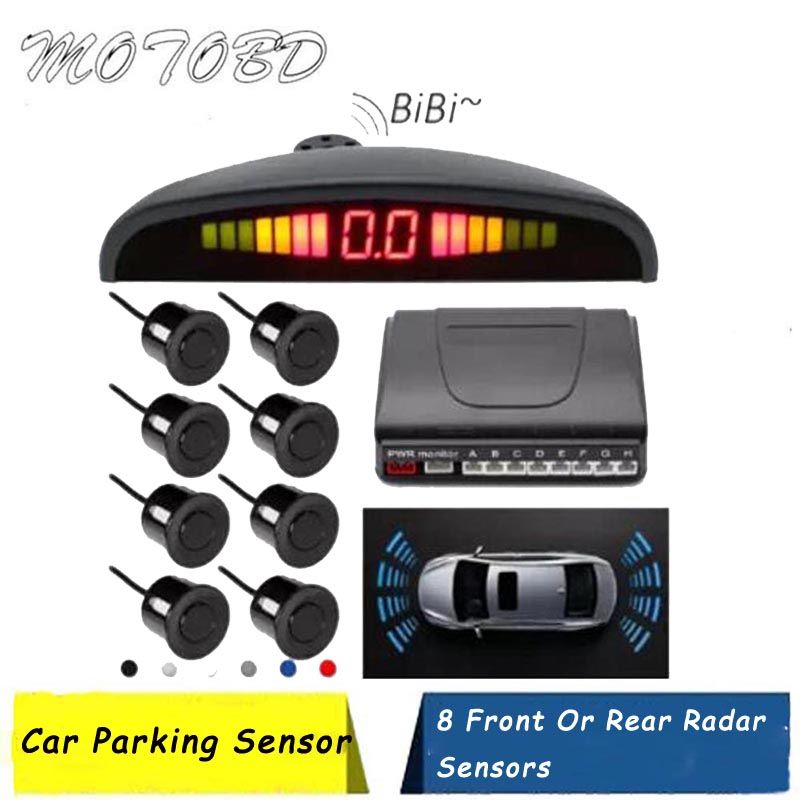 Car Parking Sensor With Digital Led Display 8 Front Or Rear