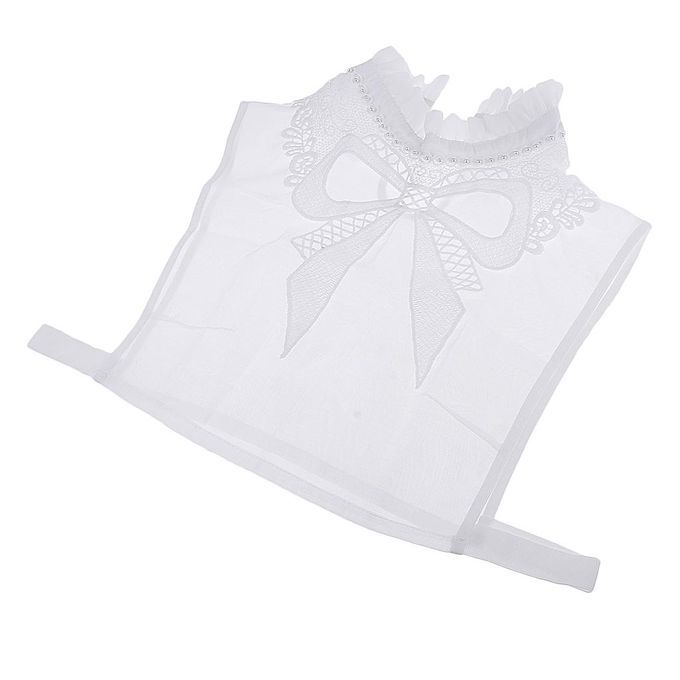 Women False Collar Choker Ladies Reto Peter Pan Lapel - Style 3-White