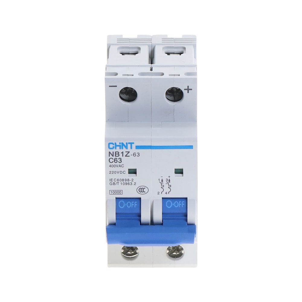 2Pole 60Amp DC220V 400V 6KA CHNT NB1Z-63 DC MCB Circuit