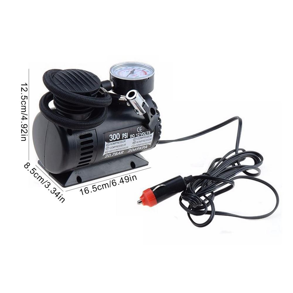 Mini Compressor Air Pump Electric Inflator 12V 300psi For Car Tires Motorcycle Accessories