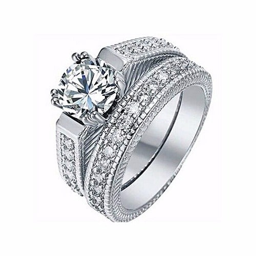 White Gold Wedding & Engagement Ring