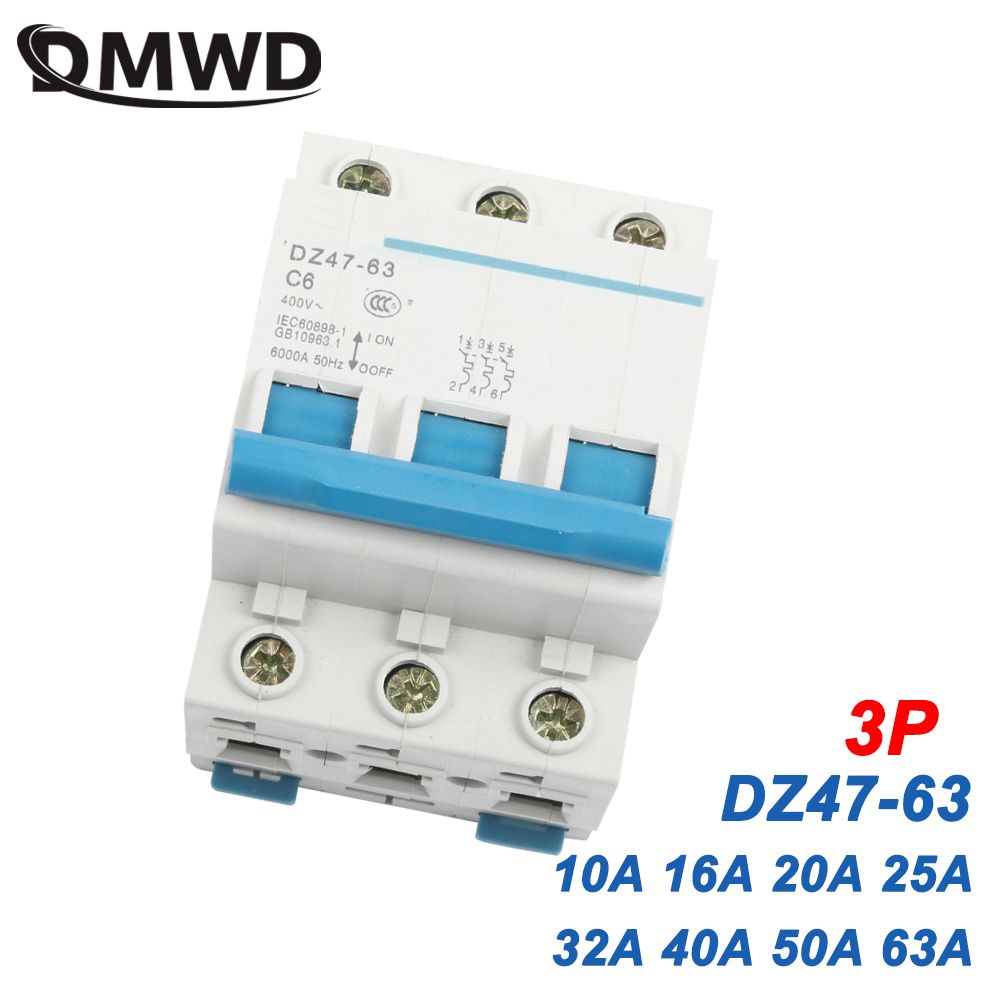 DZ47-63 3P 10A 16A 25A 50A 63A AC 230V Or 400V Mini Circuit