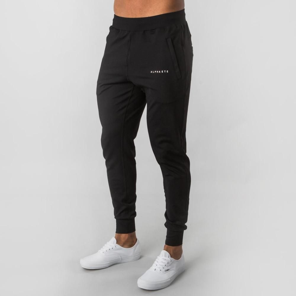 New Men Muscular Fitness Running Sports Workouts Men's Cotton Pants Breathable Slim Buck Casual Health Pants Man