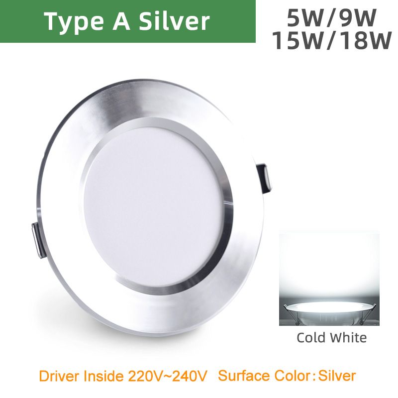 (K)= Downlight 3W 5W 9W 12W 15W 18W Spot Led Downlight AC