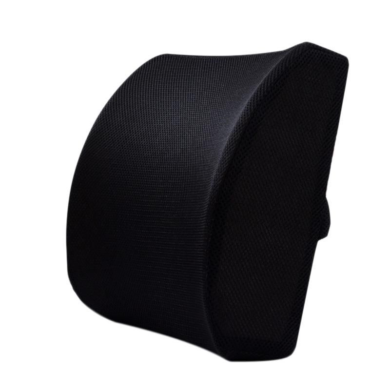 Memory Foam Seat Chair Lumbar Back Support Cushion Pillow -Mesh