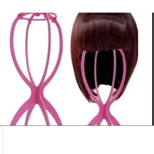 4pcs Exquisite Fold-able Wig Display Stand (Hat Cap Hair Holder) Pink