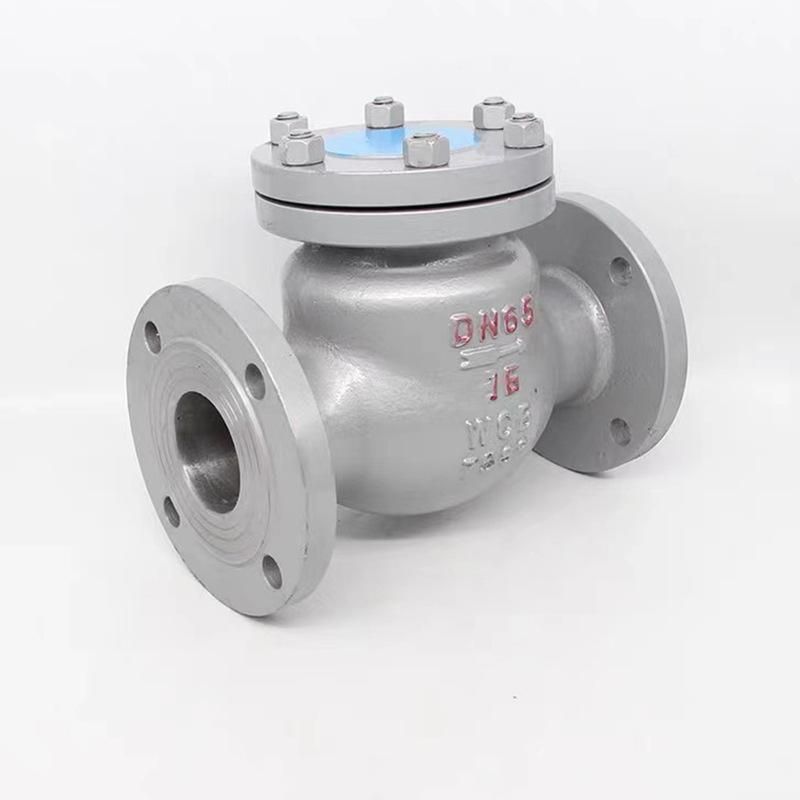 Cast Steel Swing Flange Check Valve H44H-16C Hard Seal Flange Horizontal Check Valve Un-Directional Valve