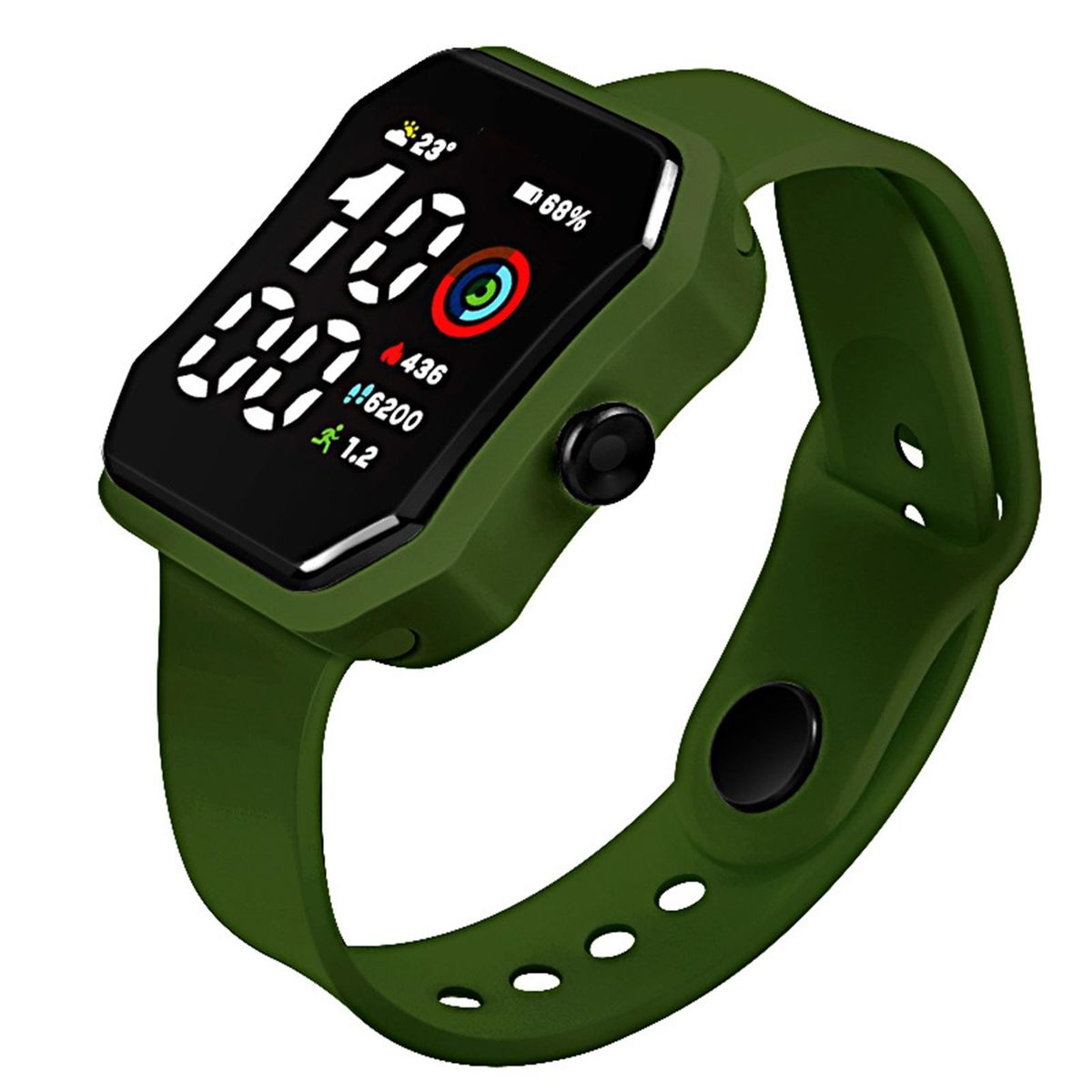 Electronic Watch Long Battery Life Waterproof-Army Green