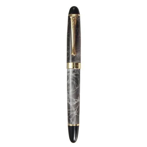 Classic Design Luxury Brand Black/White/Red Gold Clip Resin Style Fountain Pen Smoke Grey