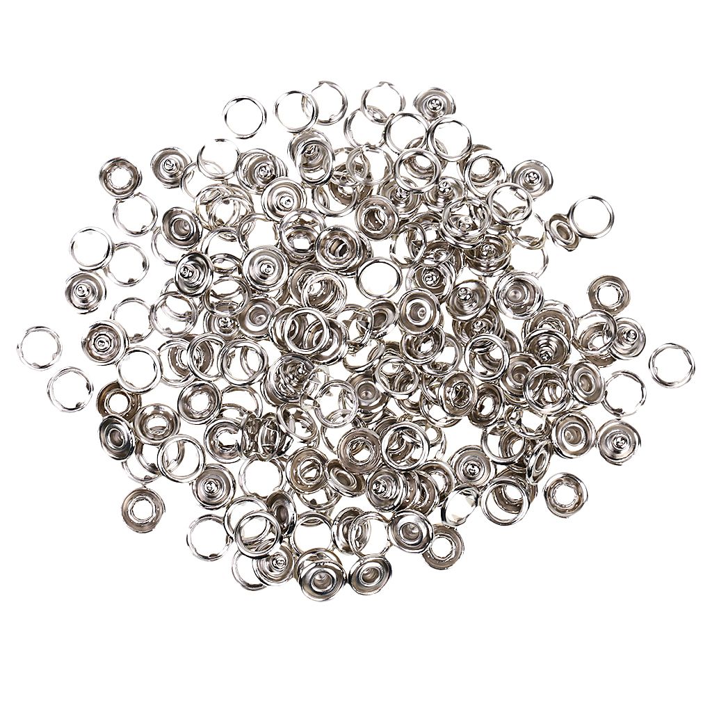 50 Set Nice Plated PRESS STUDS SNAP POPPER 11mm Prong Snap Fastener