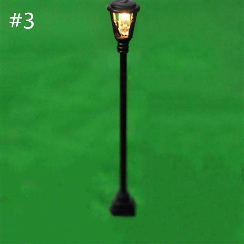 5pcs Single Head Black Garden Light Building Model Sand Disc Mould Material Model Light Street Light Street Light Number 3