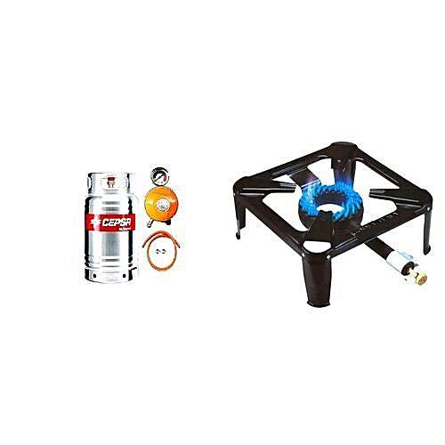 Mini Industrial Gas Cooker Single Burner With 12.5 Kg Cylinder + 10yards Hose+ Regulator