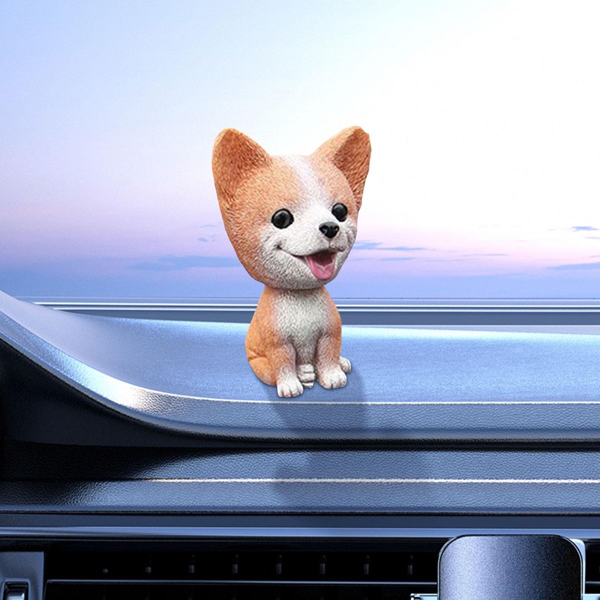 Dog Car Ornaments Office Ornament For Auto  D