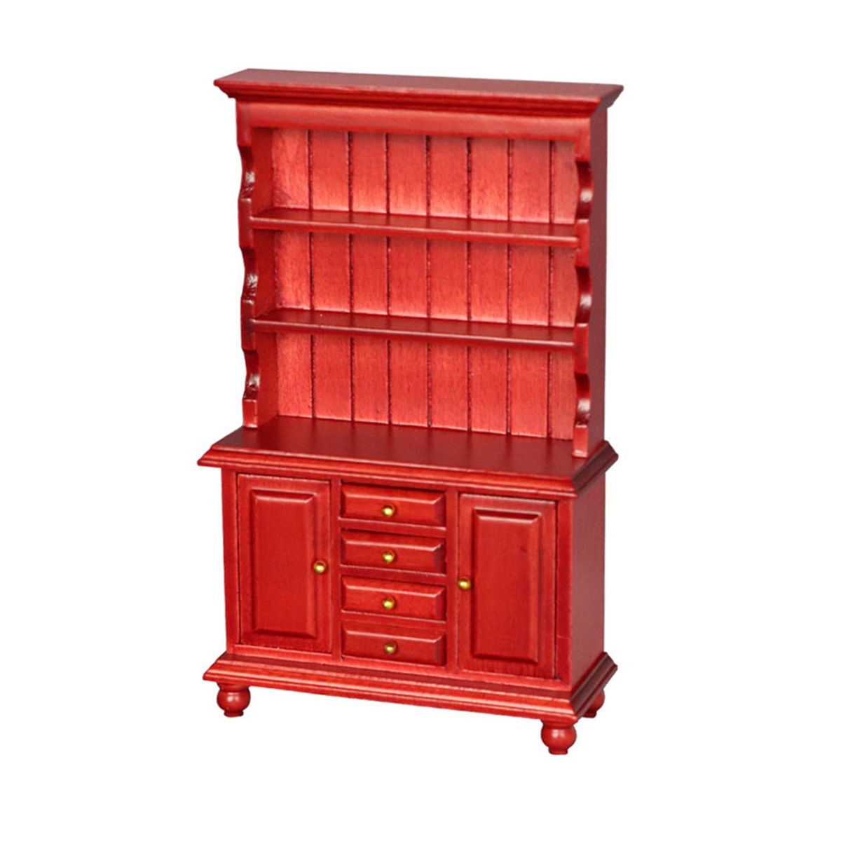 Dollhouse Bookshelf Dollhouse 112 Scale Bookcase Red Wood