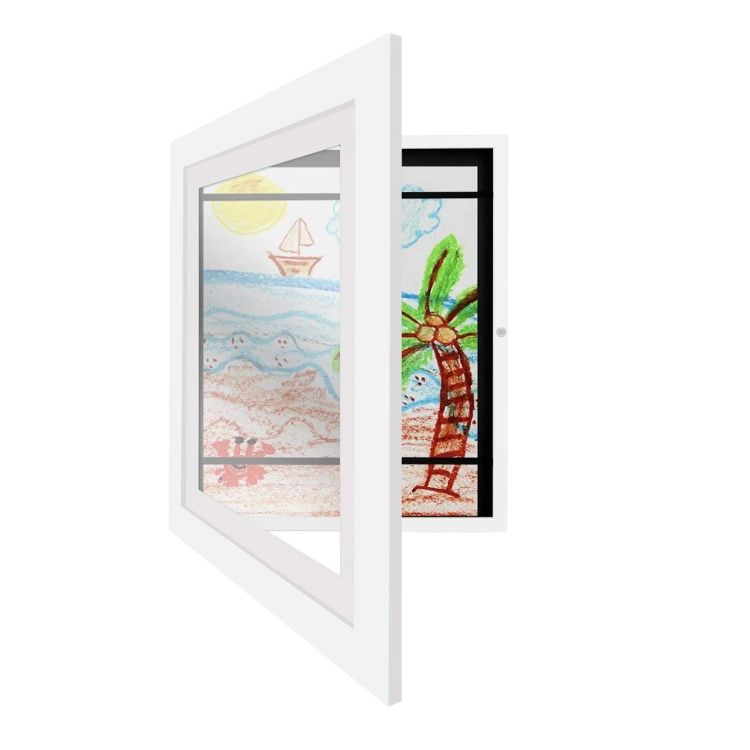 Wood Children Art Frames Magnetic Front Open Frametory