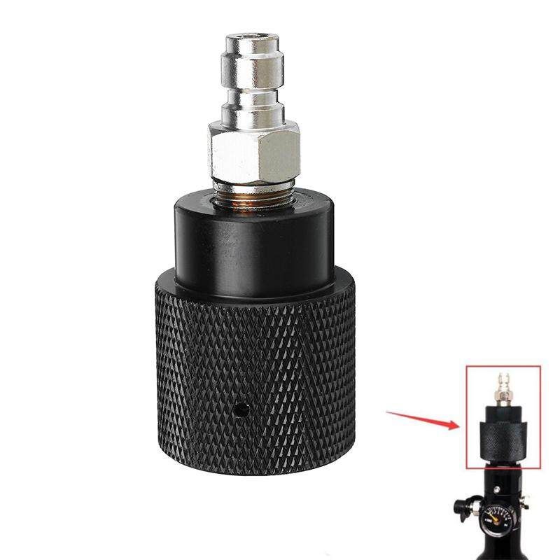 CO2 Refill Adapter Air Compressed Can Outlet/Refill Station Adapter Black Kit