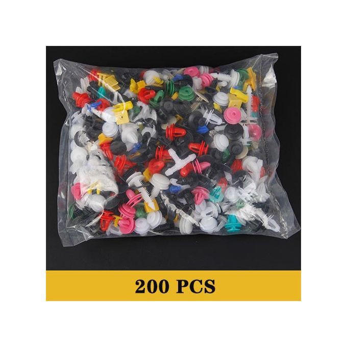 Car Buckle 200pcs Mixed Plastic Clip Fixing Buckle Door Plate Buckle Screw Rivet