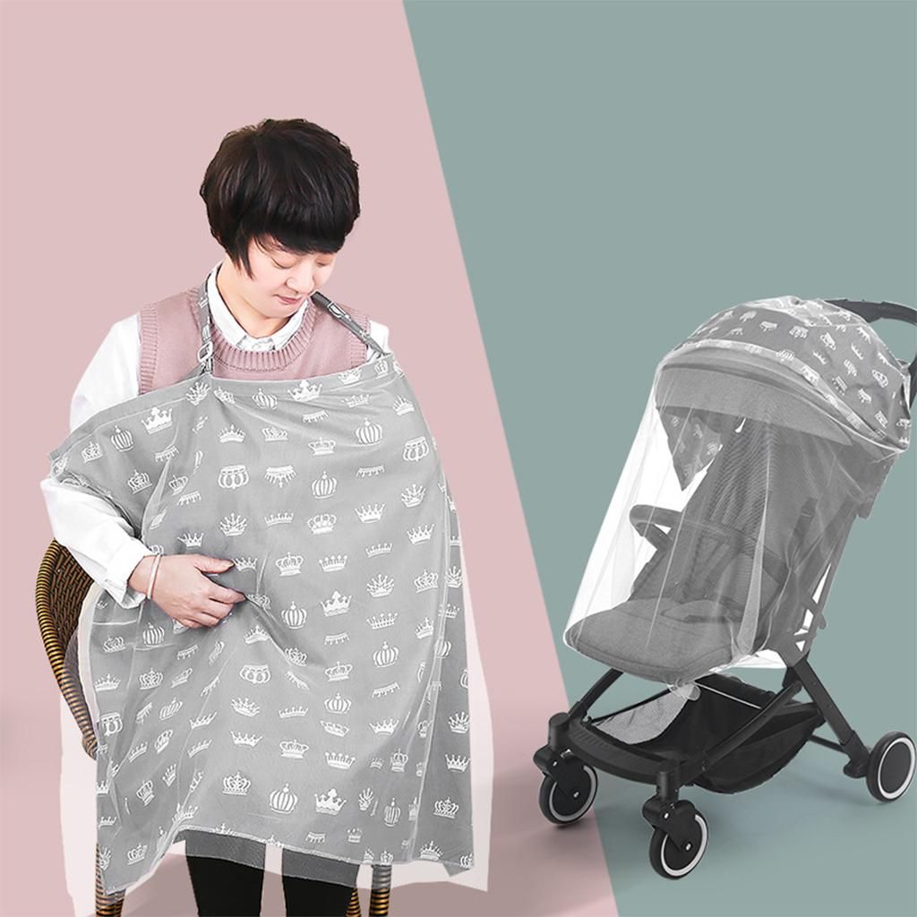 Nursing Covers Soft Adjustable Breathable  Privacy For Crown Grey