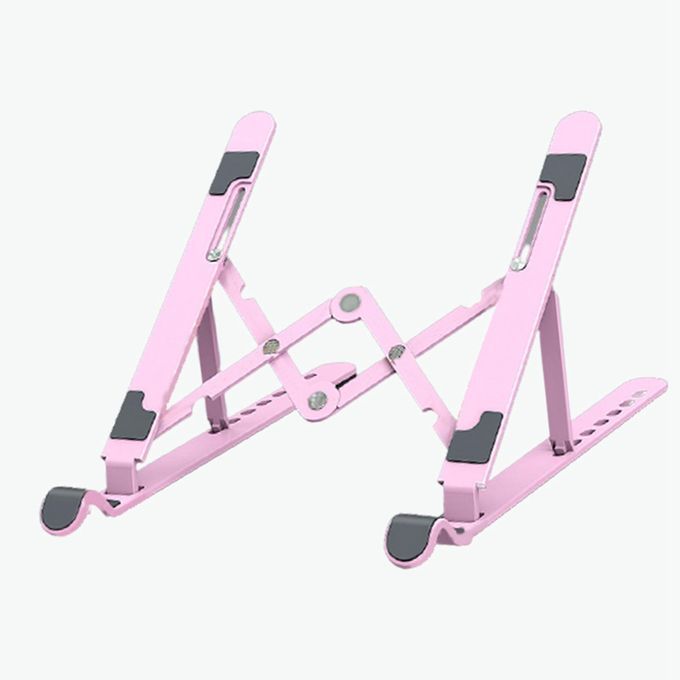 Laptop Holder Height Adjustable Notebook Computer Stands For Desk Pink