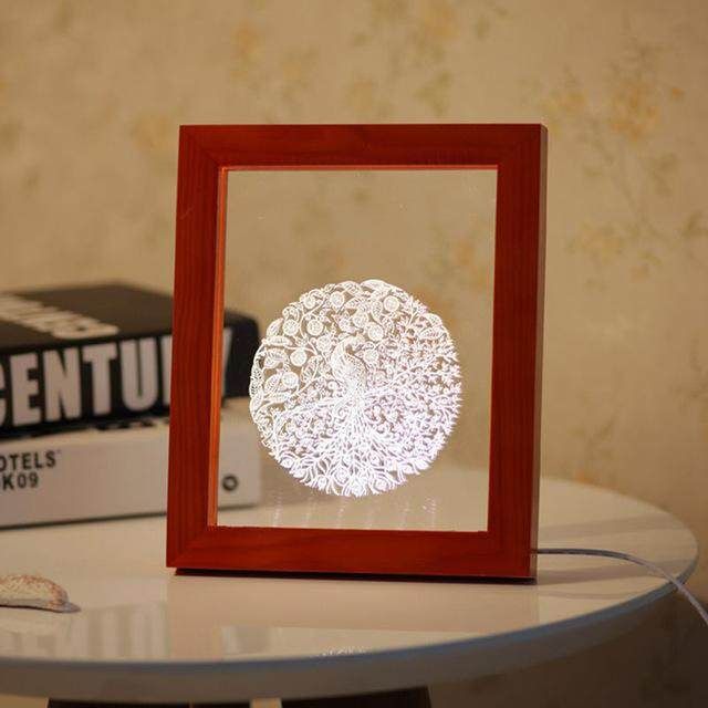 Photo Frame Material : Wooden + Acrylic Plate : Red Gules