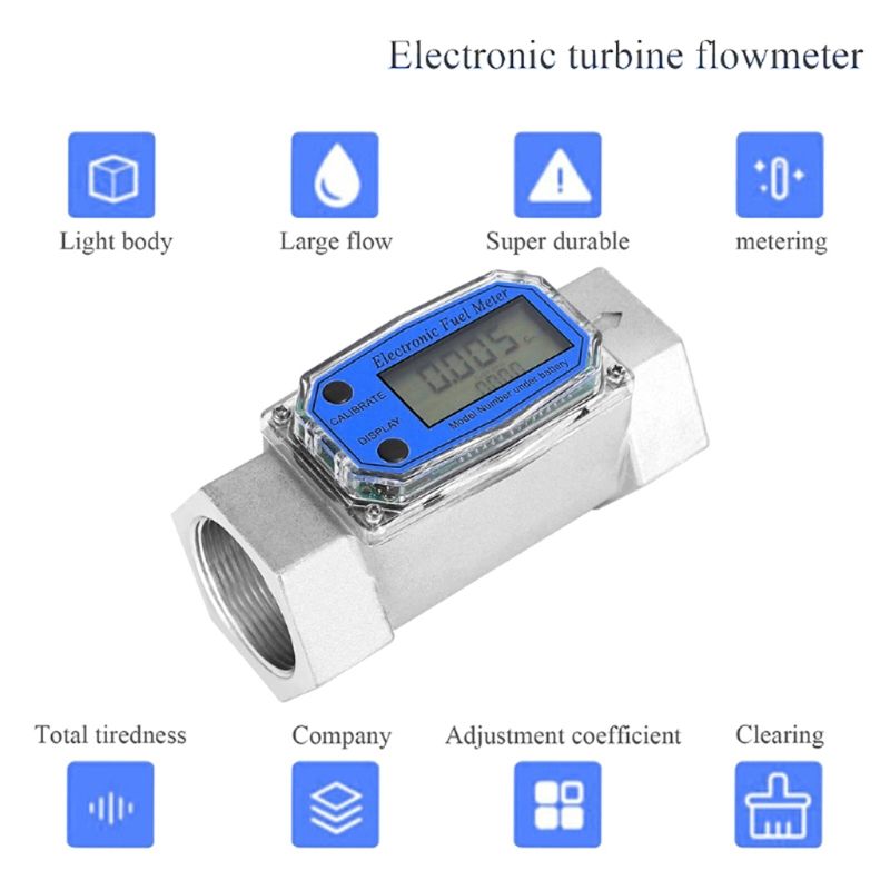 E5BE Turbine Flow Meter Electronic Digital Flow-Meter Meter
