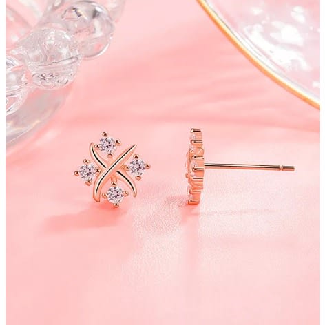 Stoned Flower Stud Earrings