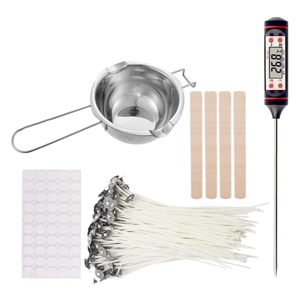 Candle Making Kit Stainless Steel Pouring Pot Wick Centering Set 1