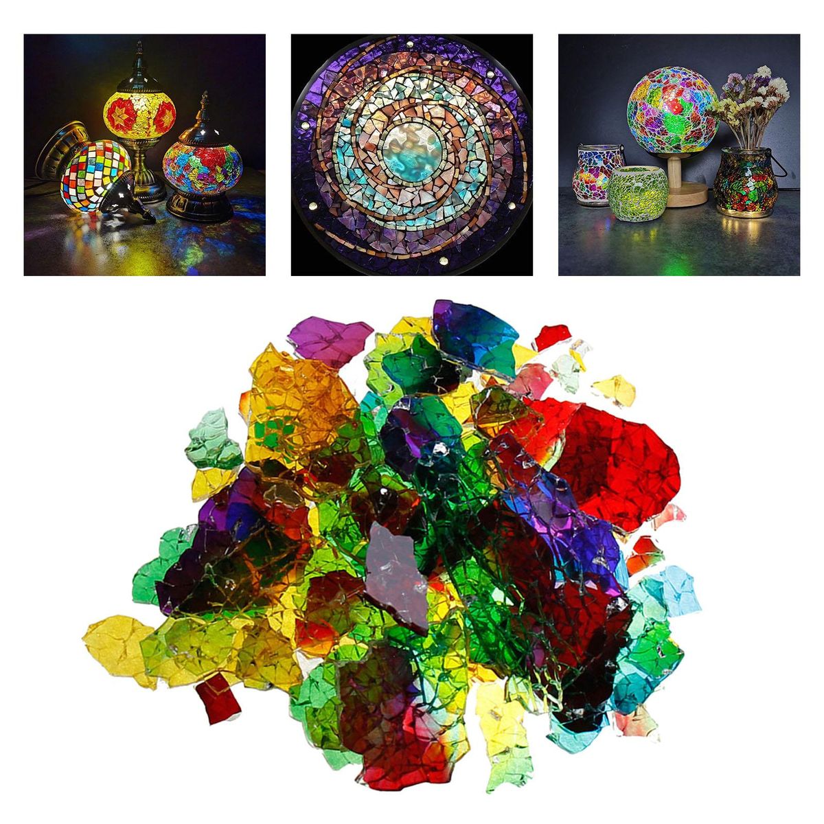 Broken Bright Color Puzzle Mosaic Tiles Decor For Vase Picture Frame