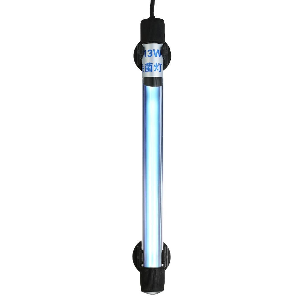 13W UV Light Sterilization Lamp Submersible Ultraviolet Sterilizer Water Disinfection for Aquarium Fish Tank Pond AC220-240V