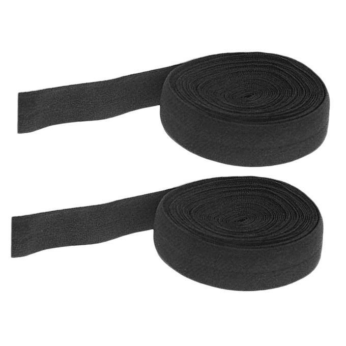 2Pcs 10 Meters Flat Bias Elastic Cord For Pants Clothing Weaving