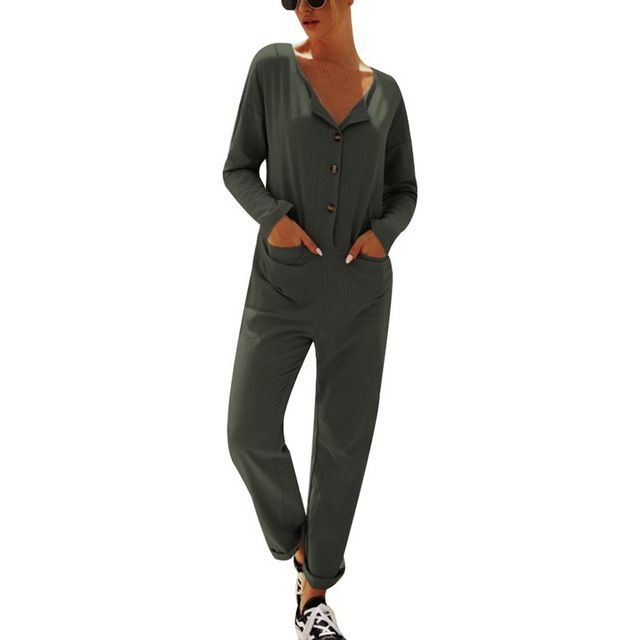 Women Tracksuit Set Casual Sweatshirt And 2 D-army Green_S