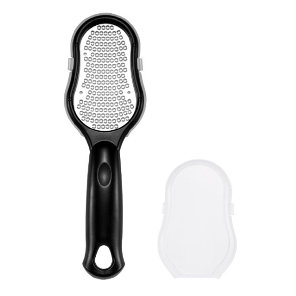 Foot File for Callus Trimming & Dead Skin Removal Stainless Steel Surface Pedicure   Feet Rasp with Cover Case