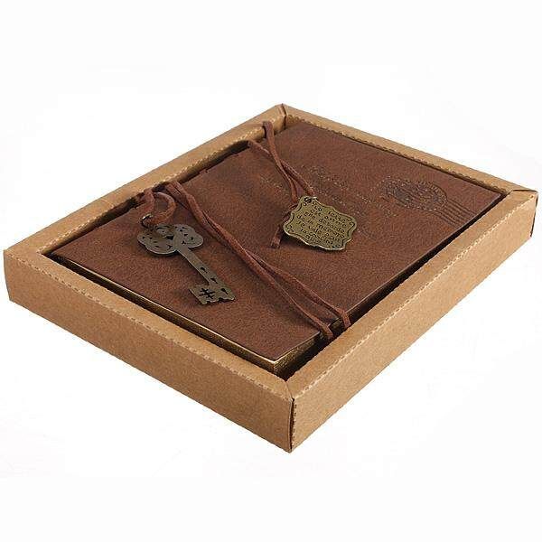 Classic Retro Leather Key Blank Diary Notebook Vintage String Journal Sketchbook