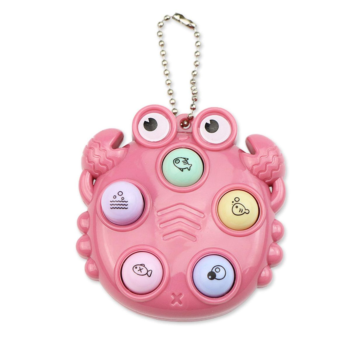 Mini Game Console Whack-a-mole Mini Game Console Keychain Pink