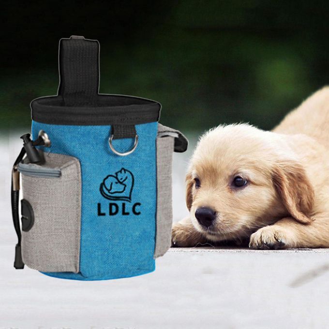 Durable Dog Training Bag Travel Pouch Drawstring Dogs Toys Holder Blue