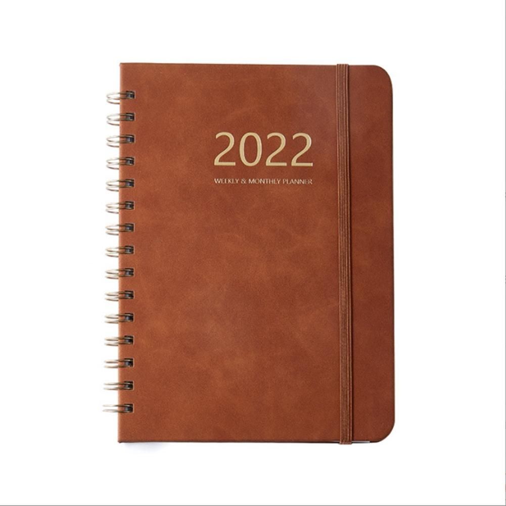 Weekly Plan Book Full English Schedule Book PU Leather