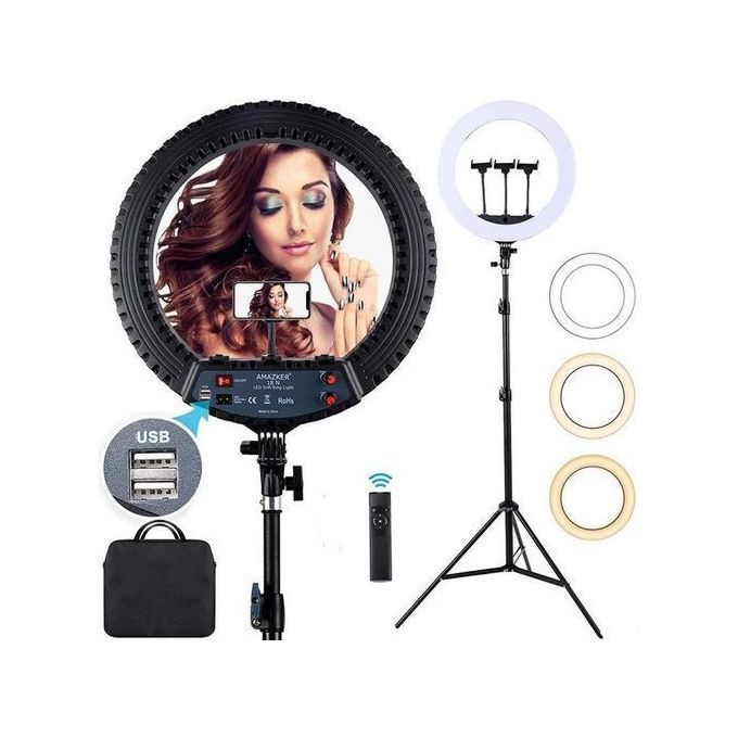18 Inches Ring Light With Tripod Stand + Bag