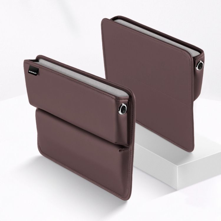 SUSISUN 049 Car Gap Storage Box, Color: Brown (One Pair)