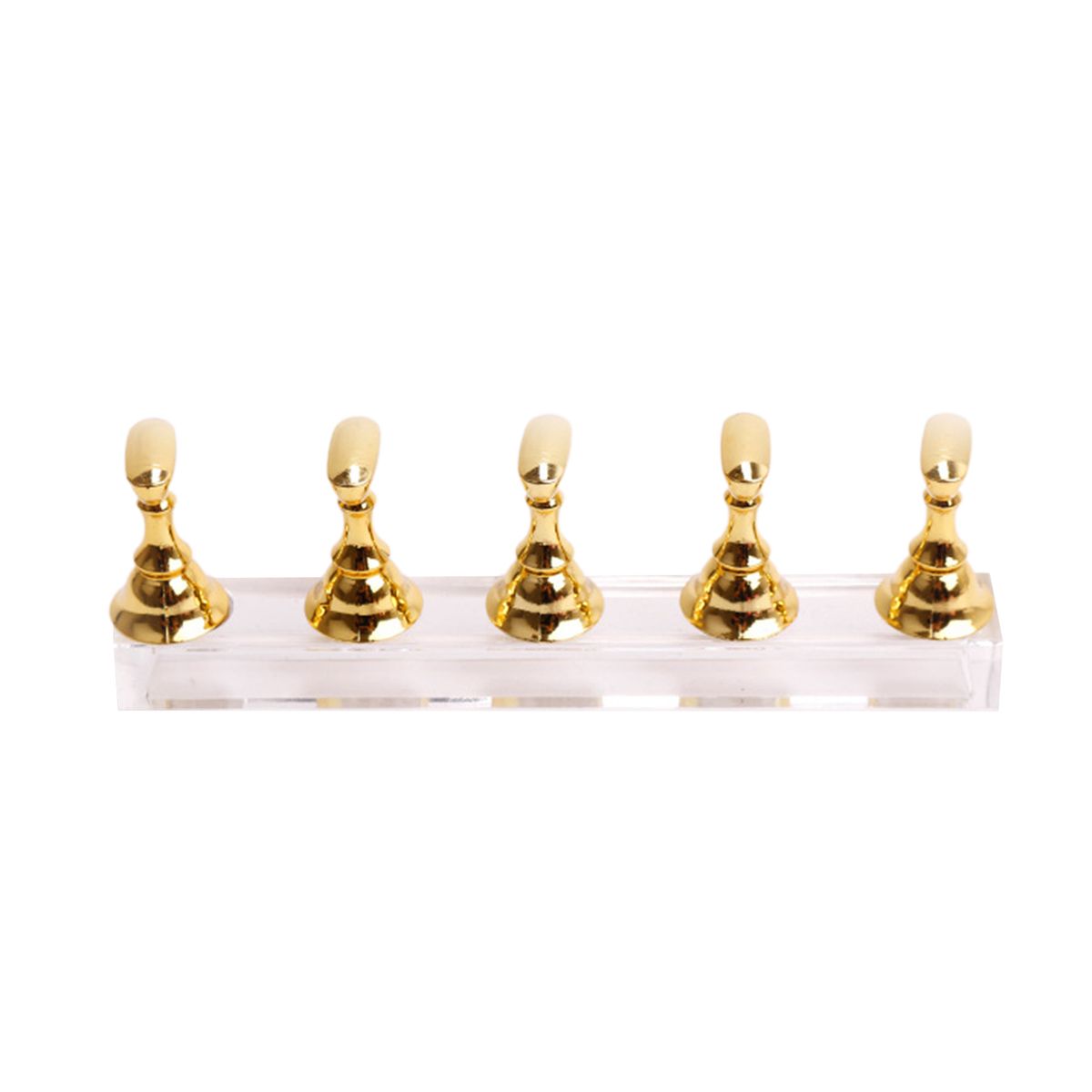 Nail Tips Display Stand Checkerboard Chessman Design-Golden