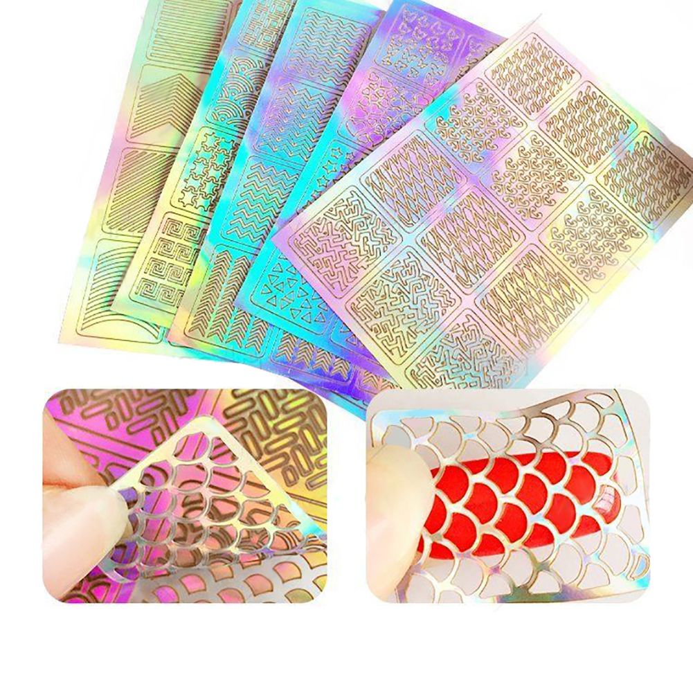 3 Sheet Nail Art Transfer Stickers 3D Design French-