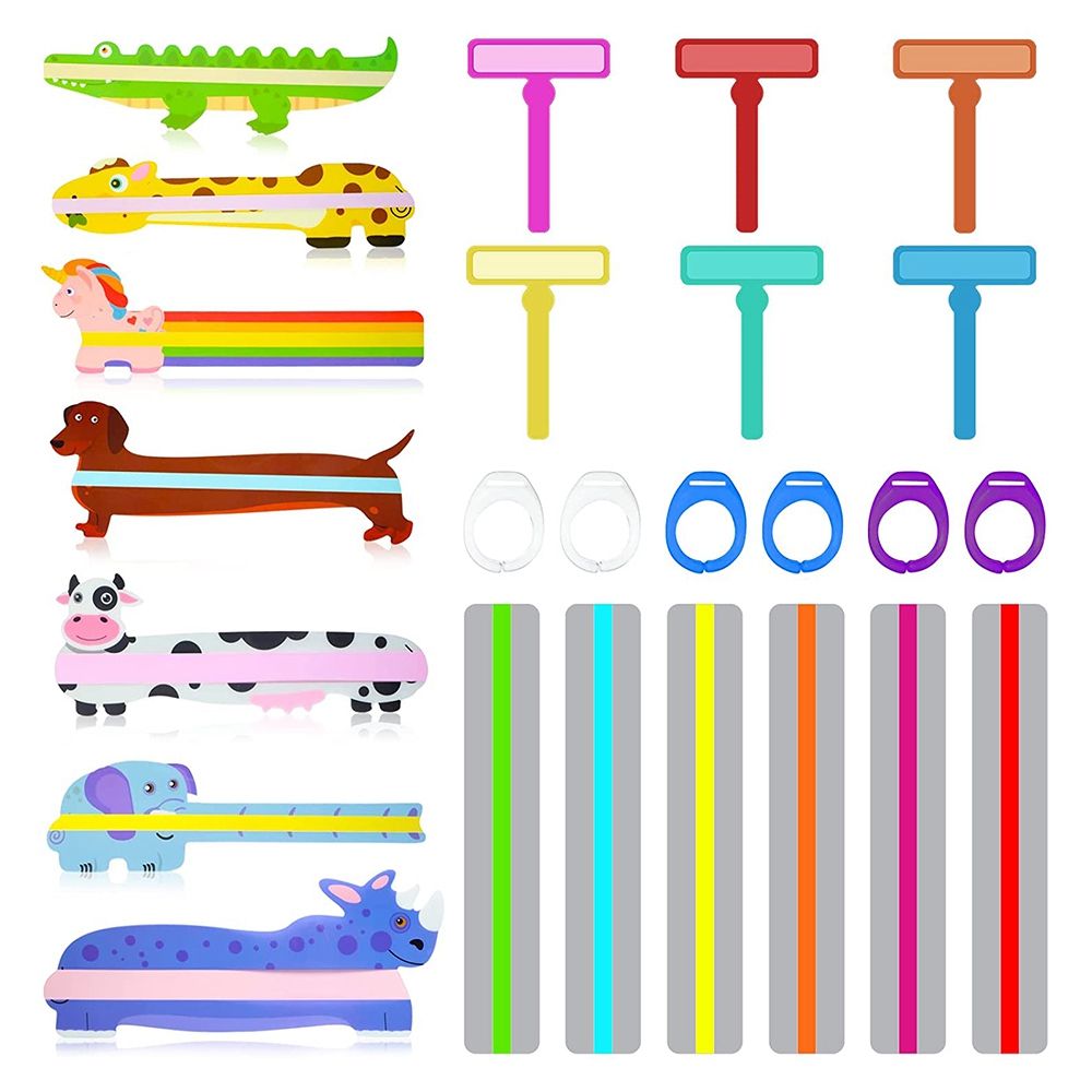 25 Pieces Dyslexia Reading Strips For Kids Animal Tracking