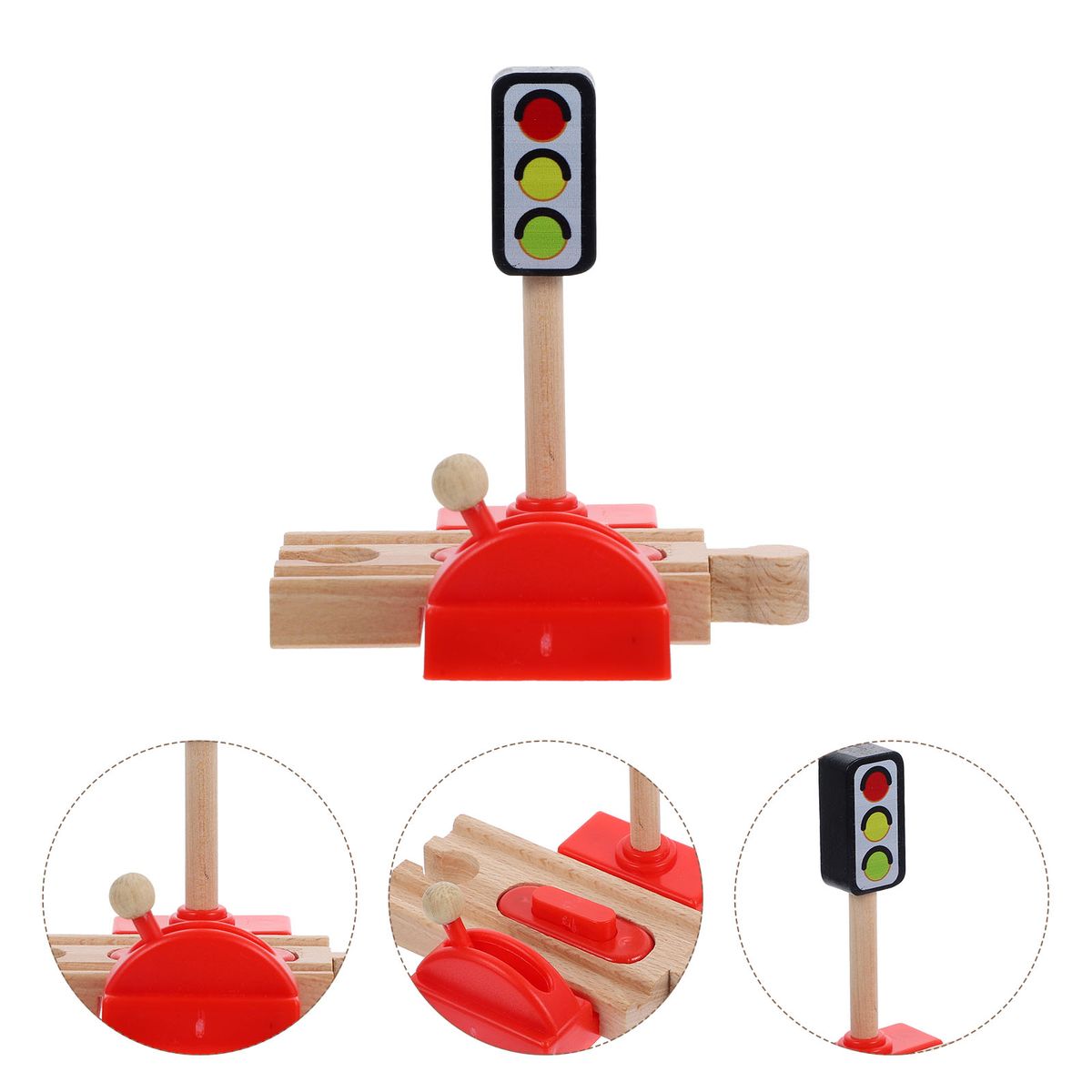 Educational Toys Train TraAccessories Railway RoadbloThe Children Simulation Model Wood DIY Kids