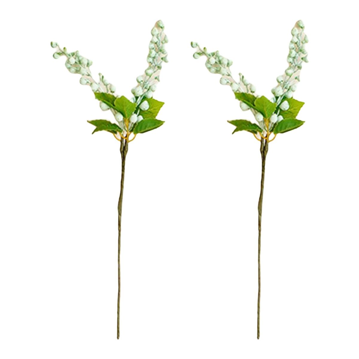 2Pcs Fake Fortune Fruit Vivid No Withering Realistic-Green