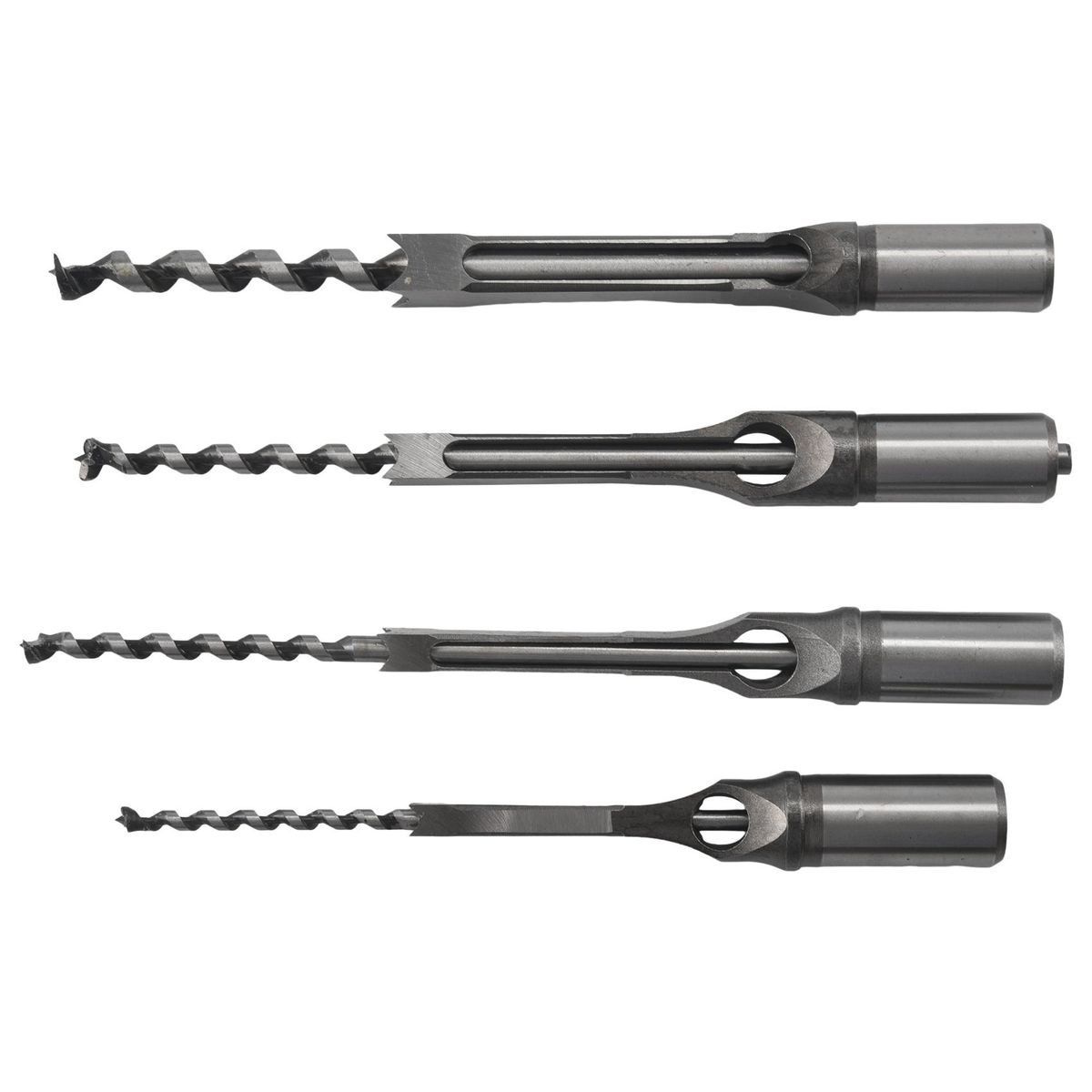 4Pcs Woodworking Square Hole Drill Bits Wood Mortising Chise