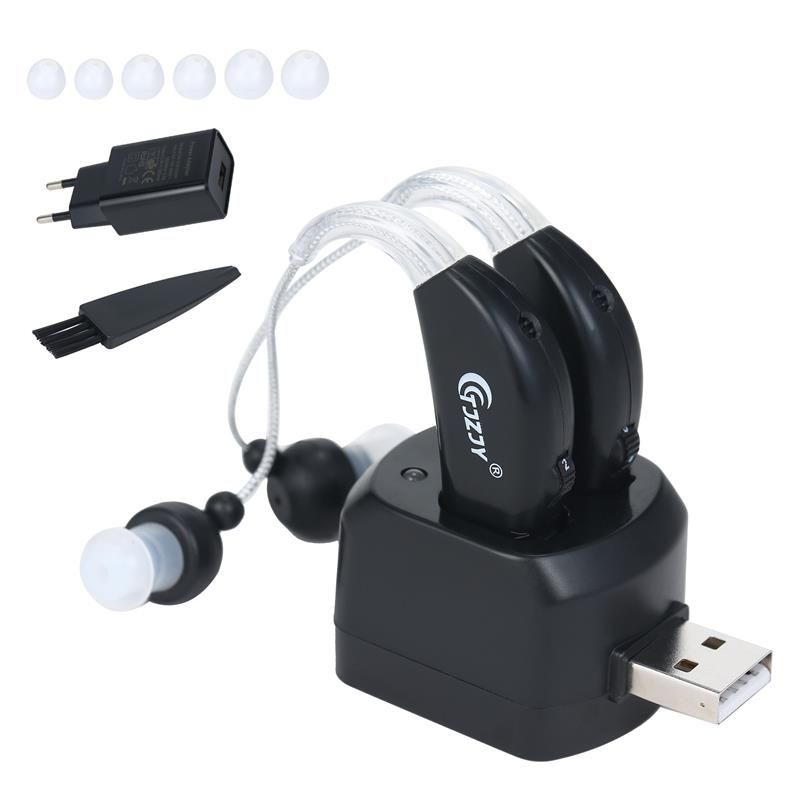 JZ-1088F4 2-Pack Hearing Amplifier Rechargeable Hearing Aids