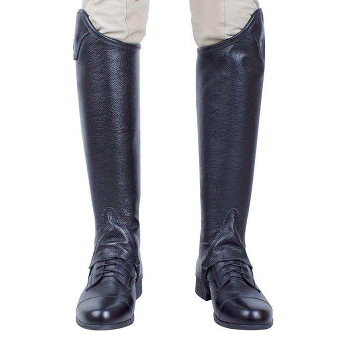 Leather Equestrian Horse Riding Gaiters Half Chaps Leg Cover 4XL